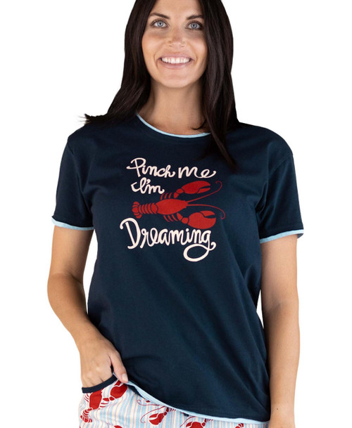 lazy one Pinch Me I'm Dreaming Lobster Women's Regular Fit PJ Tee