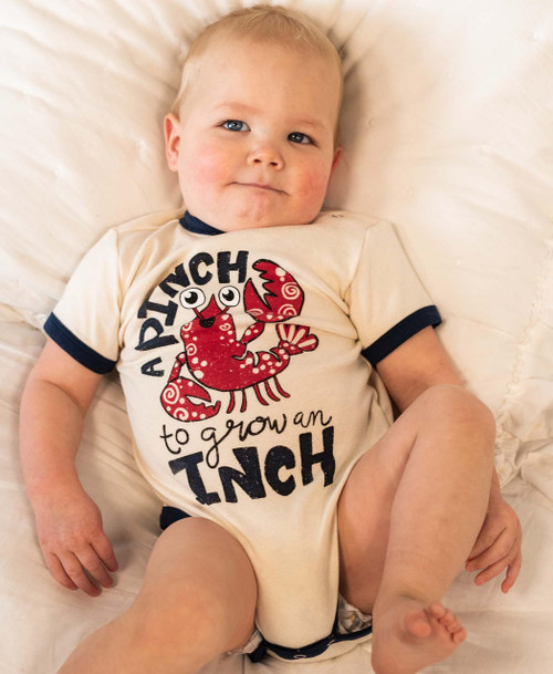 Lazy One Pinch To Grow An Inch Infant Lobster Creeper Onesie