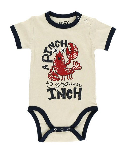 Lazy One Pinch To Grow An Inch Infant Lobster Creeper Onesie