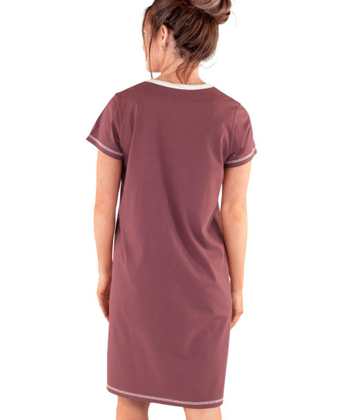 Lazy One Queen Bee Purple Women's V-neck Nightshirt