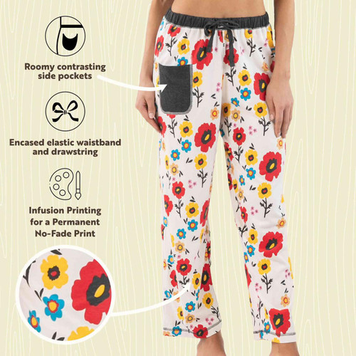 Lazy One Rise & Shine Women's Regular Fit Flower PJ Pant