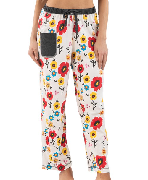 lazy one Rise & Shine Women's Regular Fit Flower PJ Pant