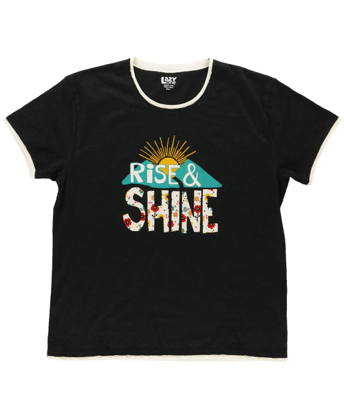 Lazy One Rise & Shine Women's Regular Fit Flower PJ Tee