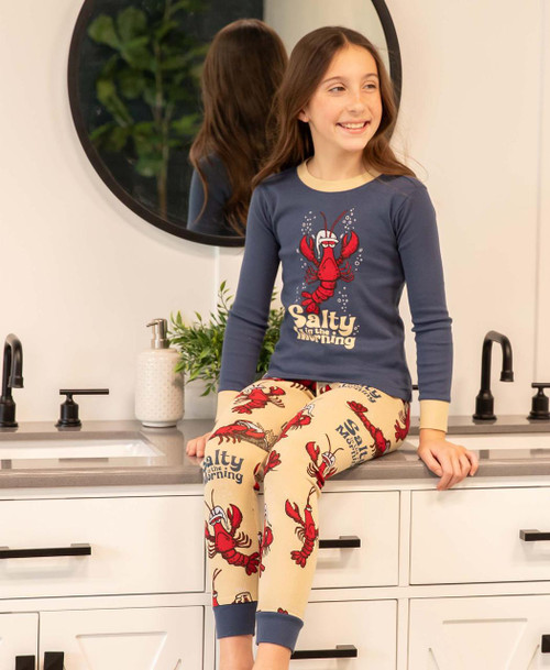 Lazy One Salty In The Morning Kid's Long Sleeve PJ's