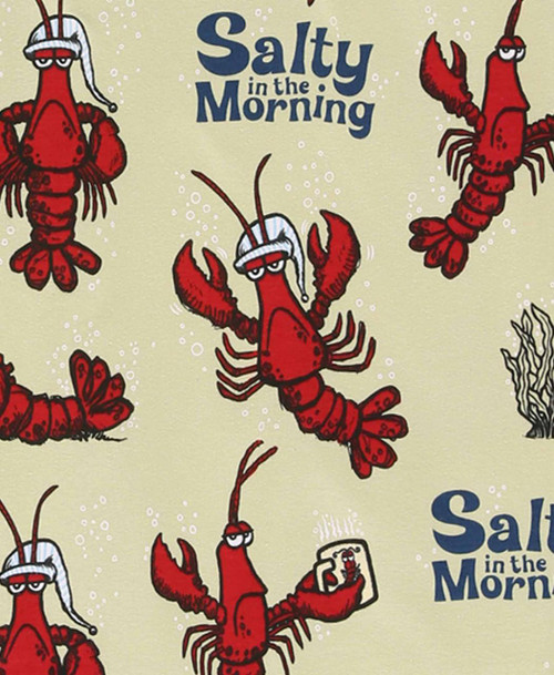Lazy One Salty In The Morning Lobster Men's Pajama Shorts