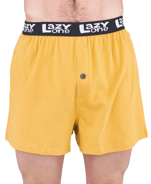 Lazy One Silent Butt Deadly Men's Yellow Crocodile Funny Boxer