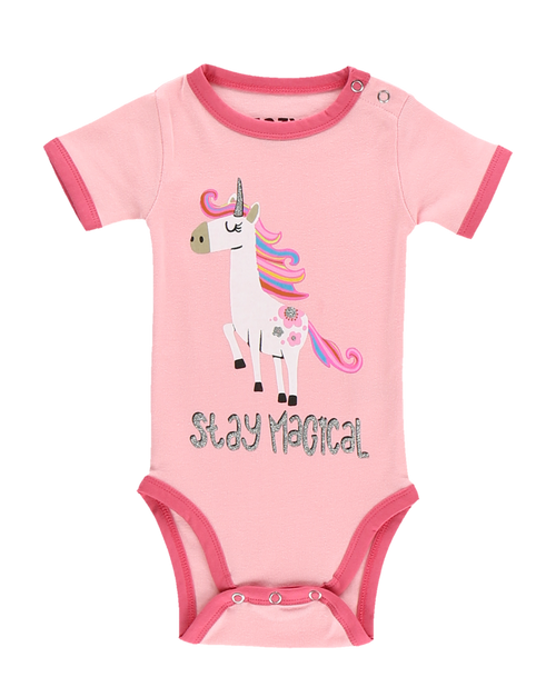 Lazy One Stay Magical Unicorn Infant Creeper Onesie