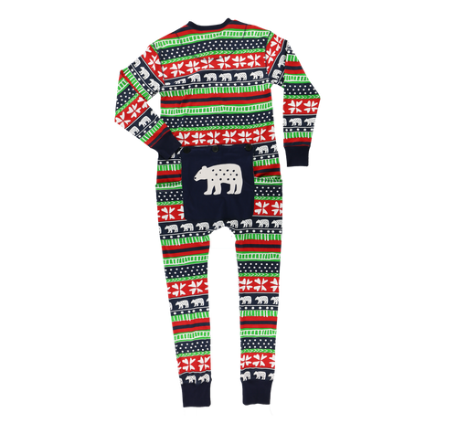 Lazy One Sweater Bear Adult Polar Bear Onesie Flapjack