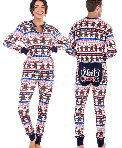 lazy one Sweet Cheeks Adult Christmas Onesie Flapjack