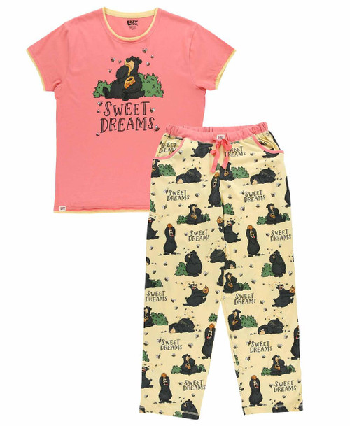 lazy one Sweet Dreams Bear Women's Regular Fit PJ Set