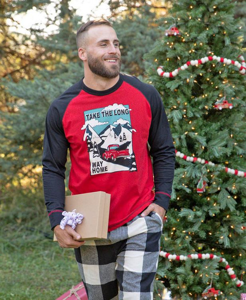 Lazy One Take The Long Way Home Men's Long Sleeve PJ Tee
