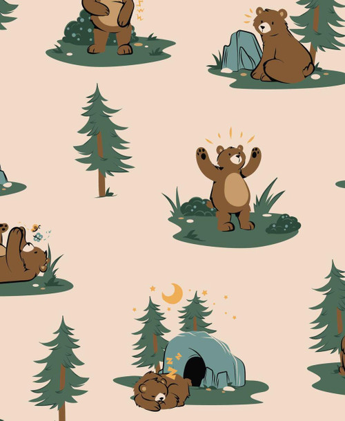 Lazy One Time To Hibernate Bear Kid's Long Sleeve PJ's