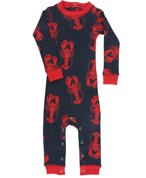 Lazy One Trap Door Blue Infant Lobster Onesie Flapjack