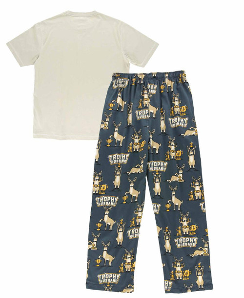 Lazy One Trophy Husband Dark Blue Men's Buck PJ Set