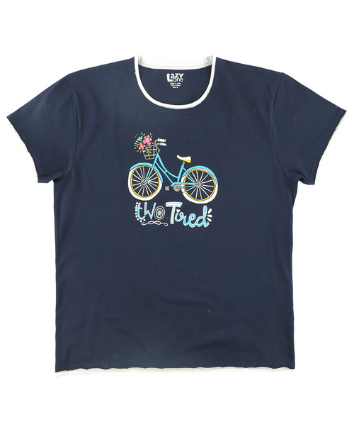 Lazy One Two Tired Women's Regular Fit Bicycle PJ Tee