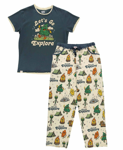 lazy one Vintage Camping Women's Regular Fit PJ Set