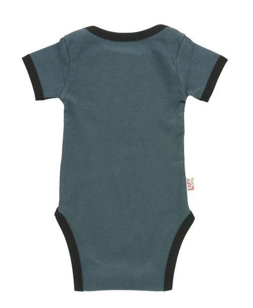 Lazy One Young Buck Deer Dark Blue Infant Creeper Onesie