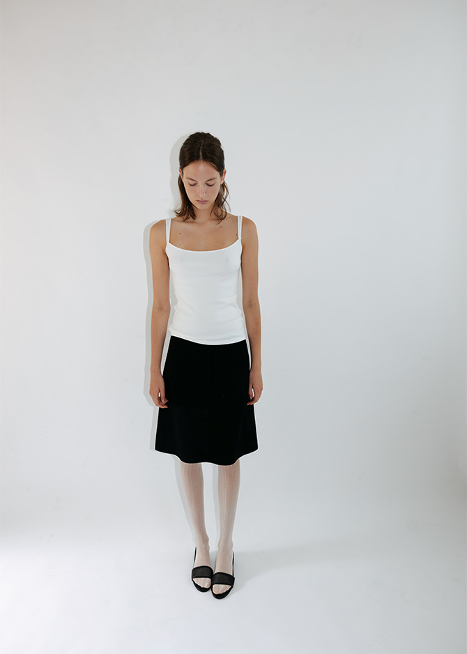 Le 17 Septembre AGNES TOP By JAPANESE FABRIC [WHITE BLACK]