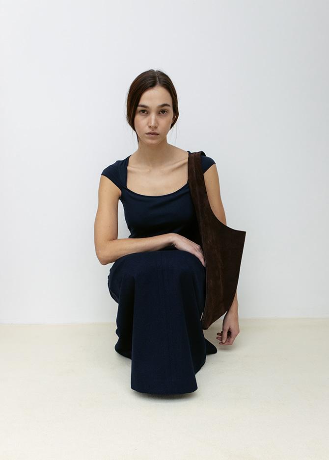 Le 17 Septembre ANNE JERSEY TOP By JAPANESE FABRIC [WHITE NAVY]