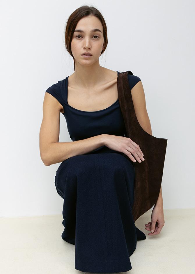 Le 17 Septembre ANNE JERSEY TOP By JAPANESE FABRIC [WHITE NAVY]