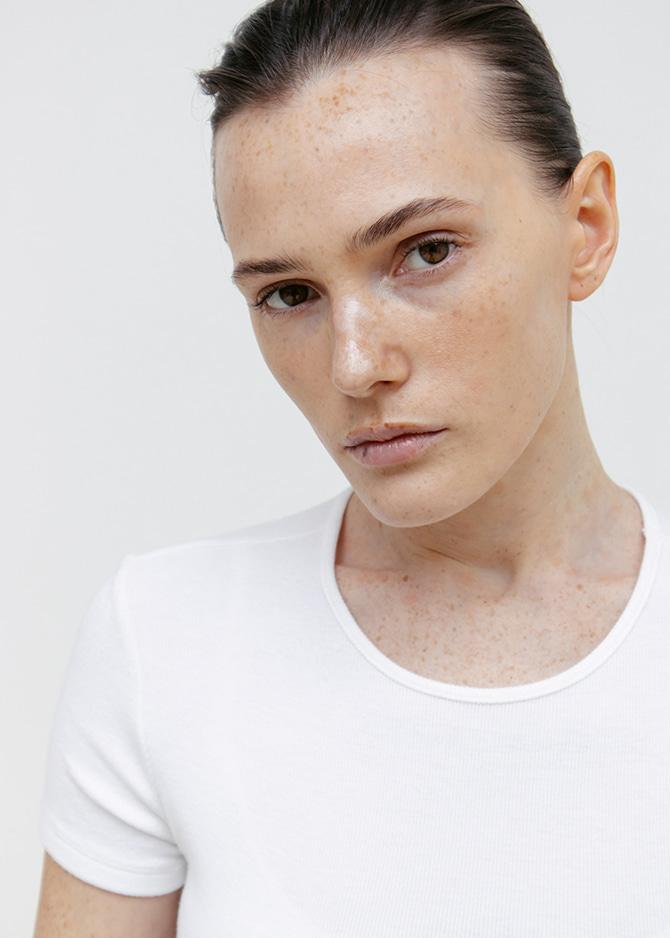 Le 17 Septembre BASIC WOOL TOP By JAPANESE FABRIC [WHITE GRAY]