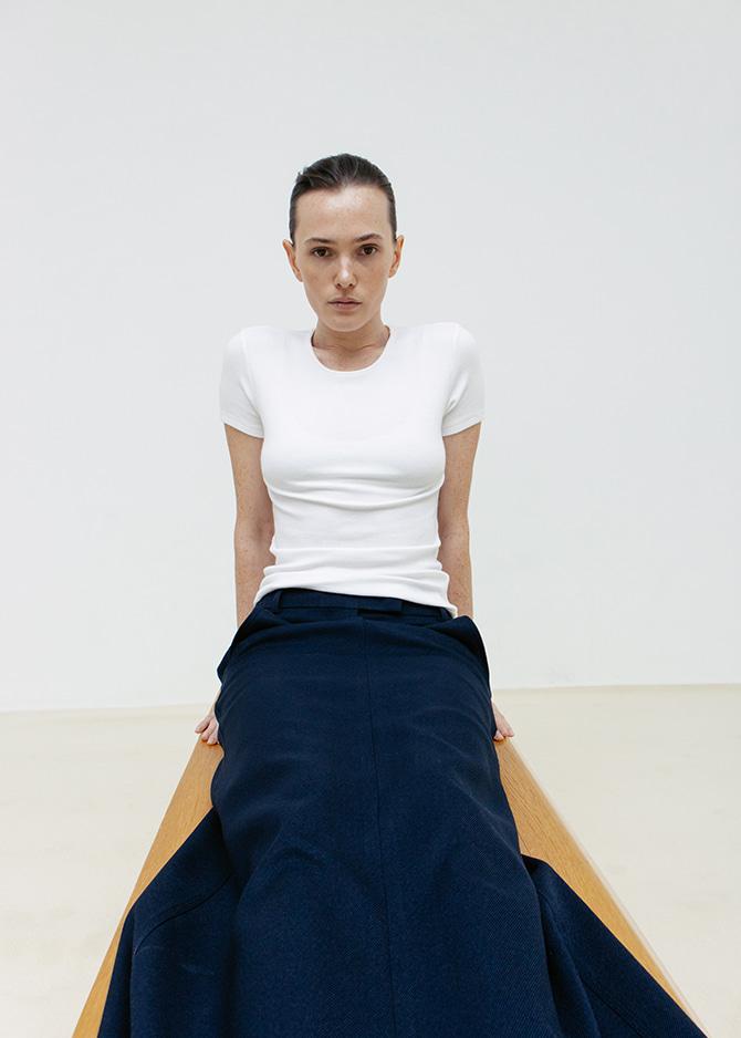 le 17 septembre BASIC WOOL TOP by JAPANESE FABRIC [WHITE GRAY]