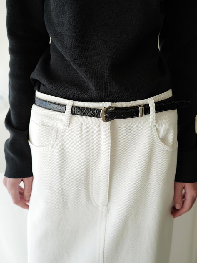 Le 17 Septembre ALLIGATOR WESTERN BELT [BROWN BLACK]