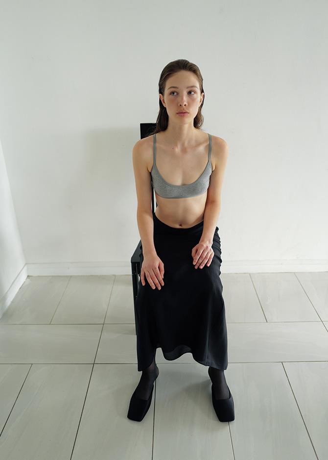 Le 17 Septembre BLACK SATIN MULES [SQUARE]