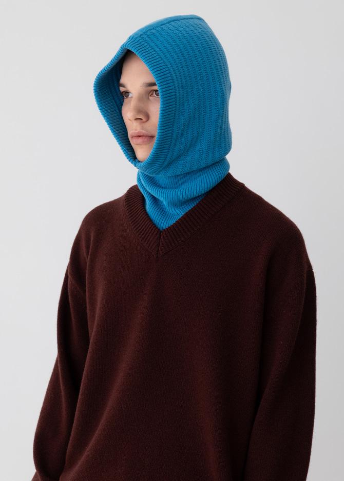 Le 17 Septembre CASHMERE BLEND BALACLAVA [BLUE]