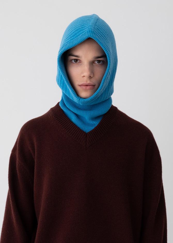 le 17 septembre CASHMERE BLEND BALACLAVA [BLUE]
