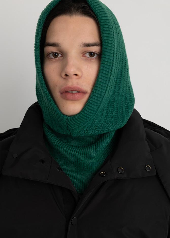 Le 17 Septembre CASHMERE BLEND BALACLAVA [GREEN]