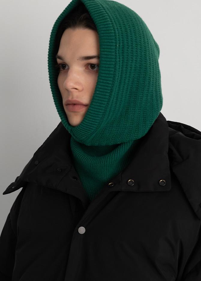 le 17 septembre CASHMERE BLEND BALACLAVA [GREEN]