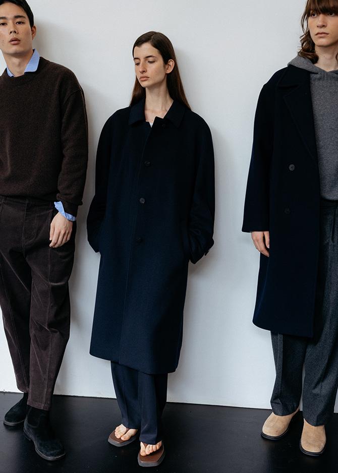 Le 17 Septembre CASHMERE BLEND RAGLAN COAT [NAVY]