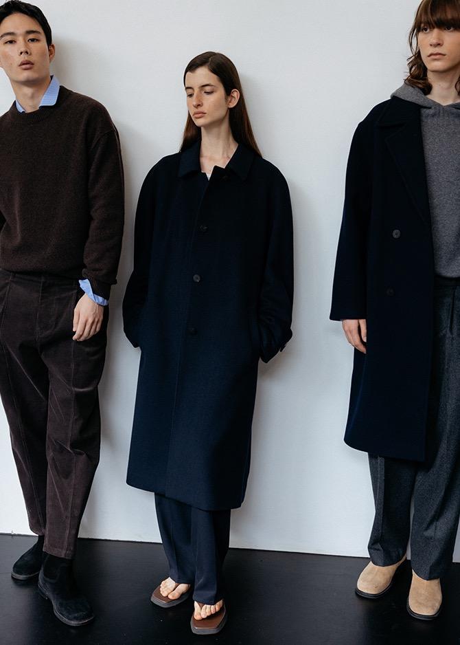 le 17 septembre CASHMERE BLEND RAGLAN COAT [NAVY]