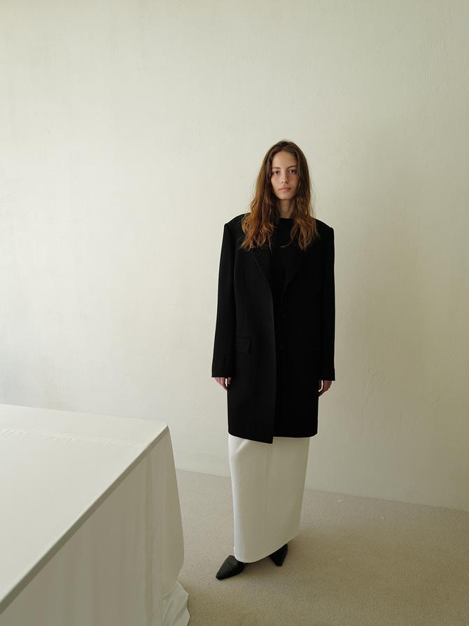 Le 17 Septembre CLASSIC SINGLE BREASTED COAT [BLACK]