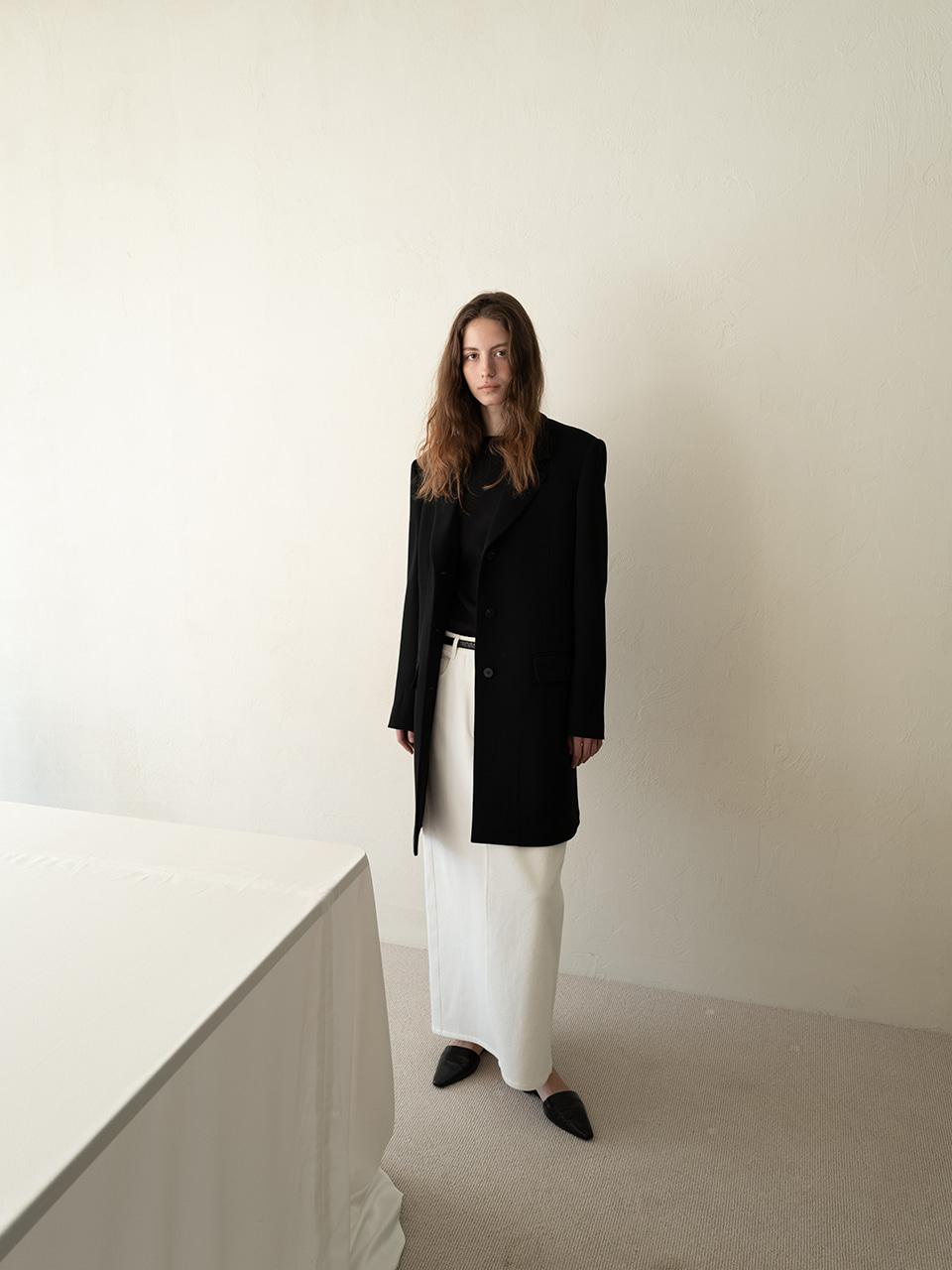 le 17 septembre CLASSIC SINGLE BREASTED COAT [BLACK]