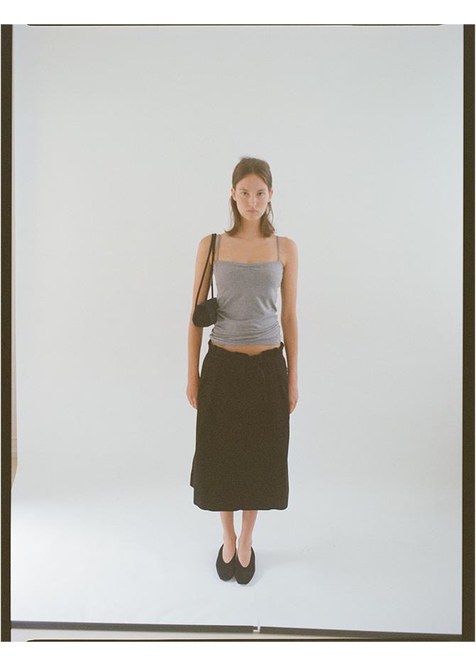 Le 17 Septembre COTTON MODAL SLEEVELESS TOP [GREY]