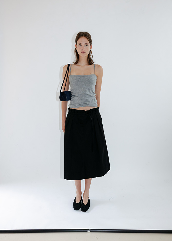 Le 17 Septembre COTTON MODAL SLEEVELESS TOP [GREY]