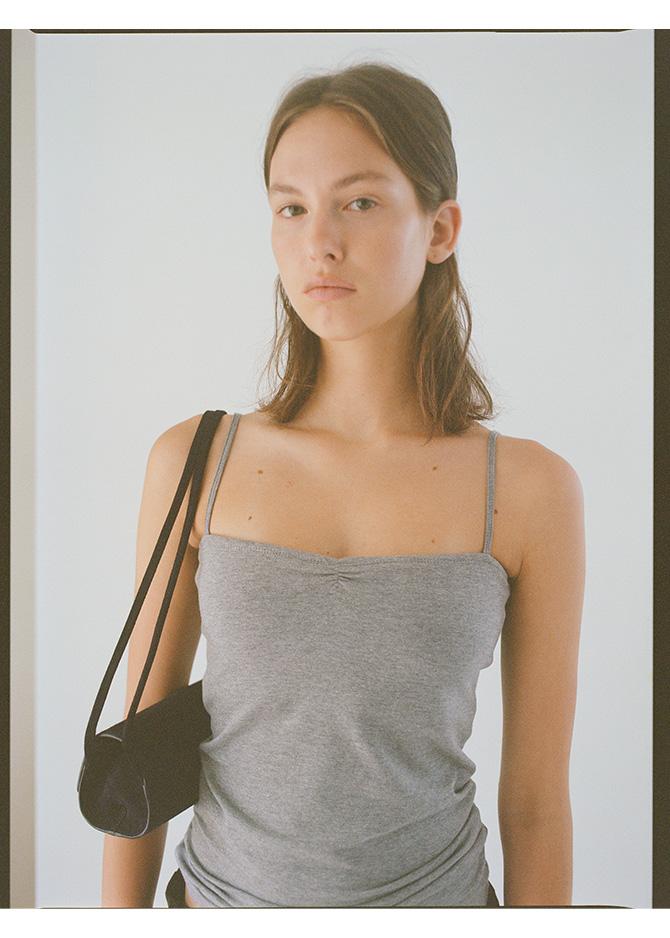 le 17 septembre COTTON MODAL SLEEVELESS TOP [GREY]
