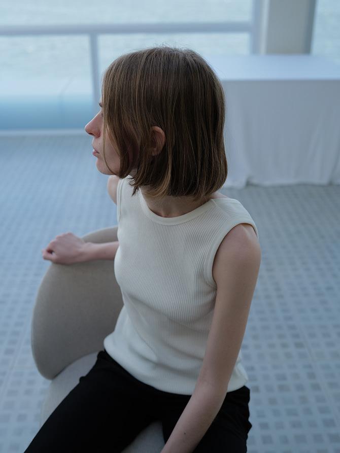 Le 17 Septembre COY TOP In COTTON [IVORY NAVY]