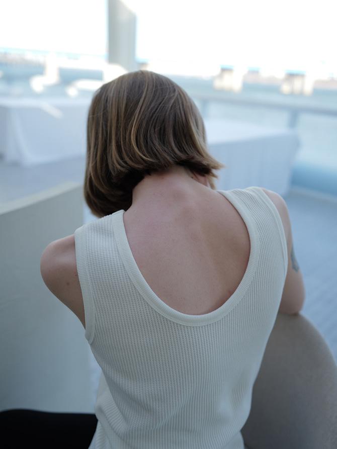 Le 17 Septembre COY TOP In COTTON [IVORY NAVY]