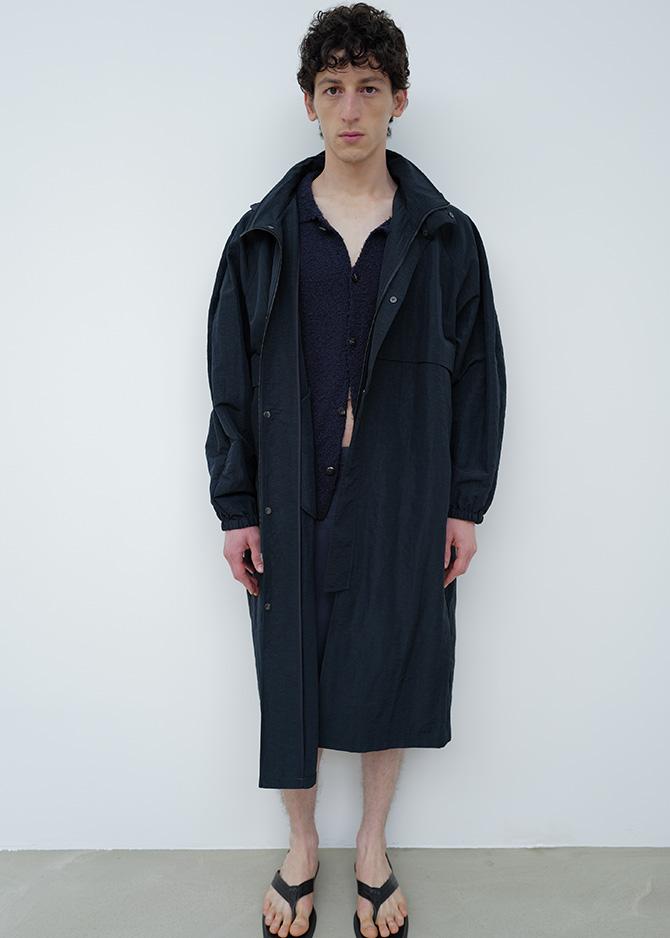 Le 17 Septembre HOODED PANELED COAT [NAVY]
