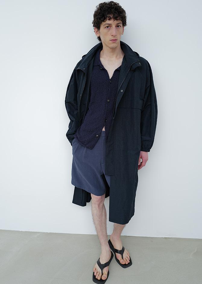 Le 17 Septembre HOODED PANELED COAT [NAVY]