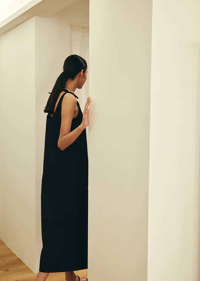 Le 17 Septembre KAELYN BLACK DRESS In COTTON