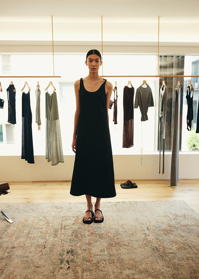 Le 17 Septembre KAELYN BLACK DRESS In COTTON