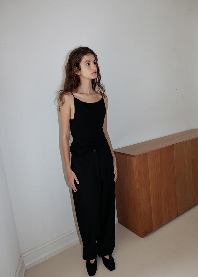 le 17 septembre KATE SILK KNIT TOP [GREY BLACK]