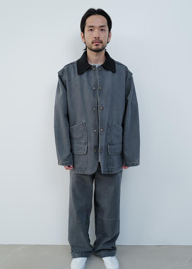 Le 17 Septembre KNIT COLLAR FIELD JACKET [NAVY]