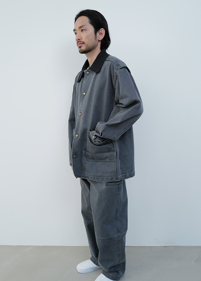 Le 17 Septembre KNIT COLLAR FIELD JACKET [NAVY]