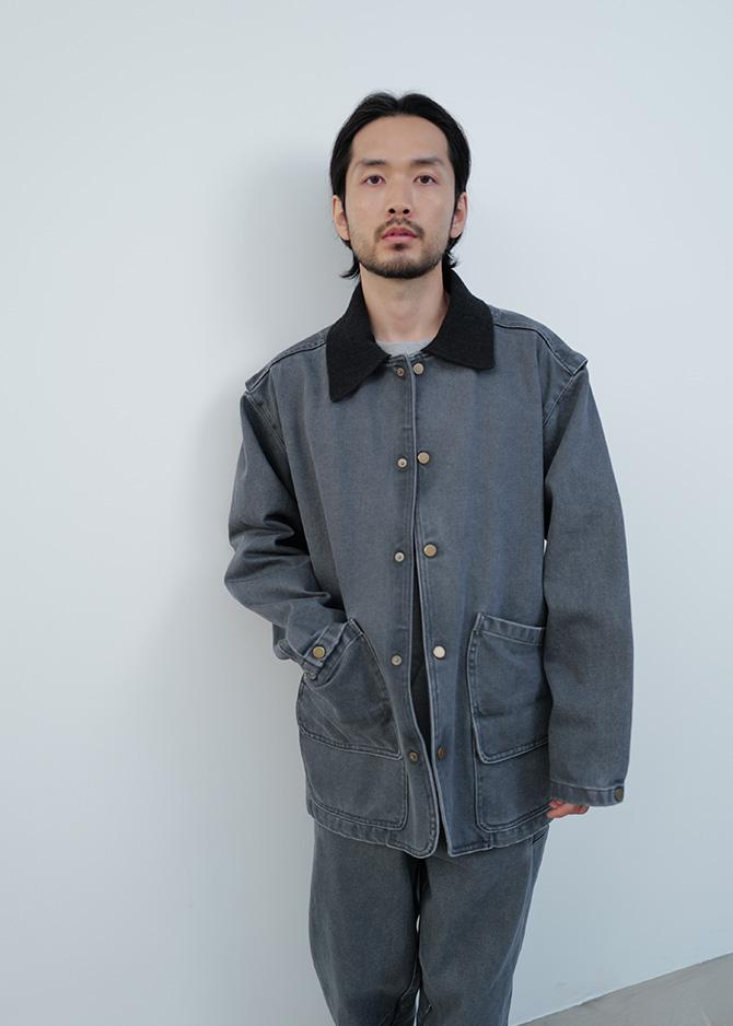 le 17 septembre KNIT COLLAR FIELD JACKET [NAVY]