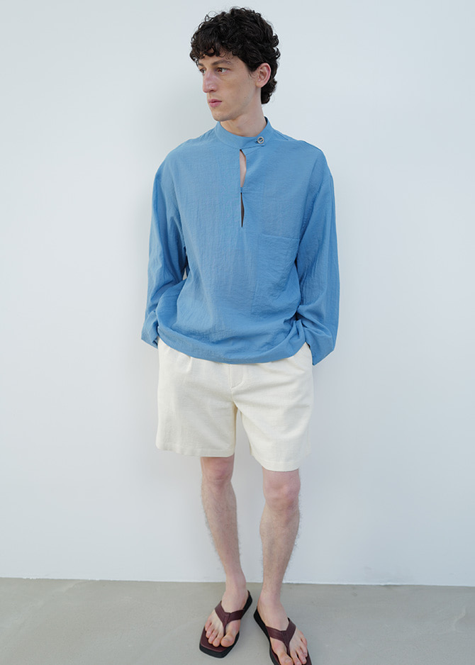 le 17 septembre LINEN SHORTS [IVORY]